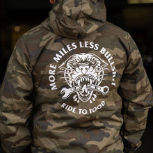 Load image into Gallery viewer, More Miles Less Bullsh*t Camo Windbreaker