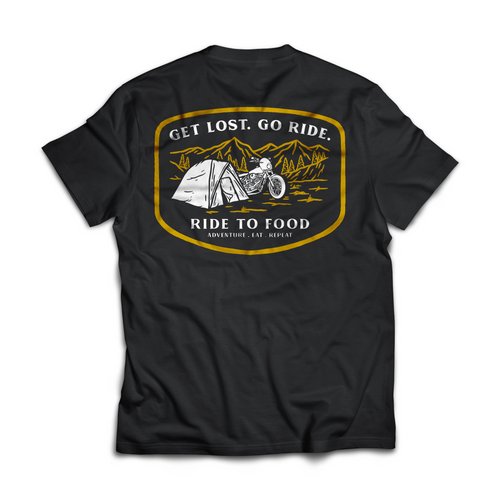 Get Lost Go Ride Moto Camping Tee (3X only)